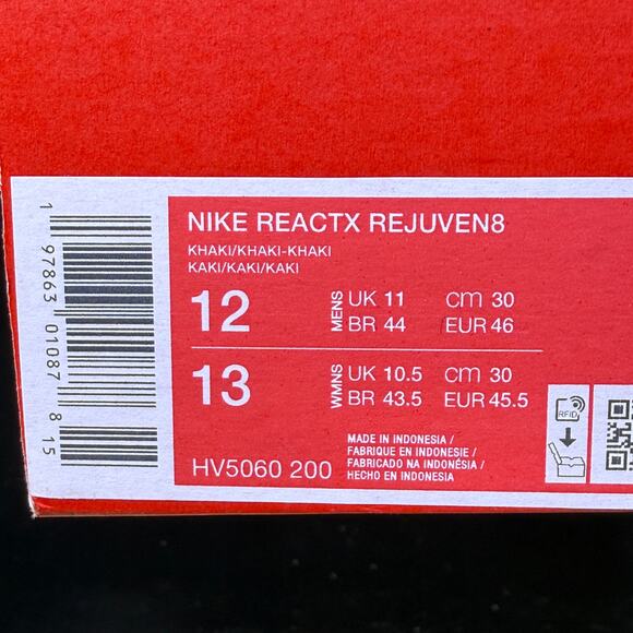 Nike ReactX Rejuvenate Khaki Brown HV5060-200 Men\'s Sizes 12 Tan Brown Brand New main image 9